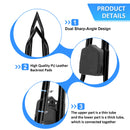 1997 - 2008 Harley Touring Gloss Black Quick Detachable 27" Dual Sharp - Angle Passenger Backrest Sissy Bar - Mofun - 90302114