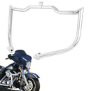 1997 - 2008 Harley Touring Models Bolt - On Flat - Sharp Angle Front Engine Guard Crash Bar - Mofun - 90201051