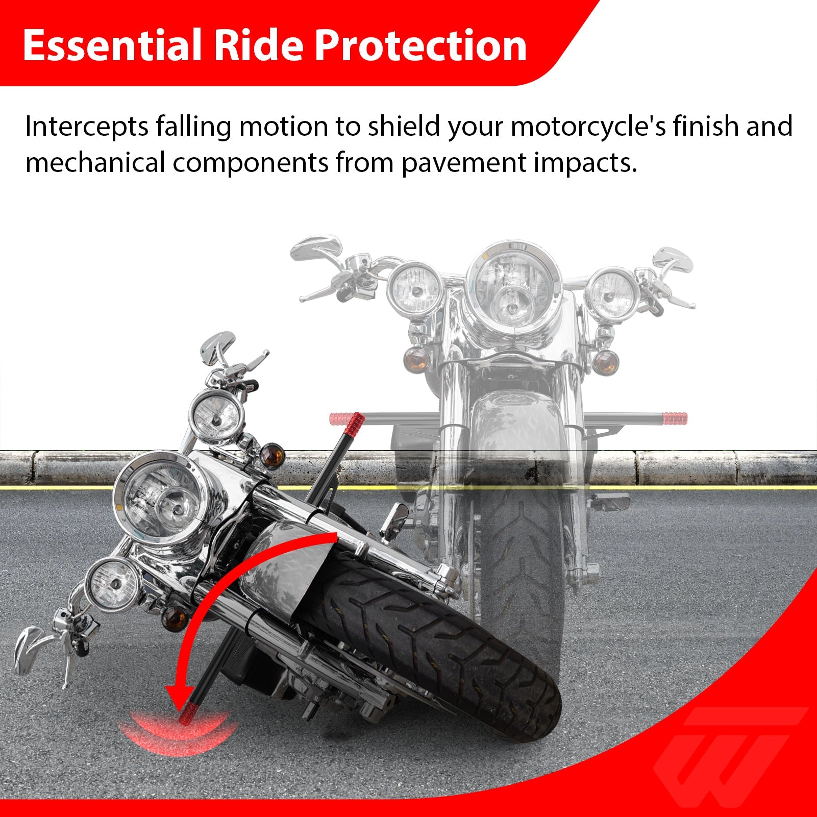 1997 - 2008 Harley Touring Models Bolt - On High Front Engine Guard Crash Bar Highway Bar - Mofun - 90201098