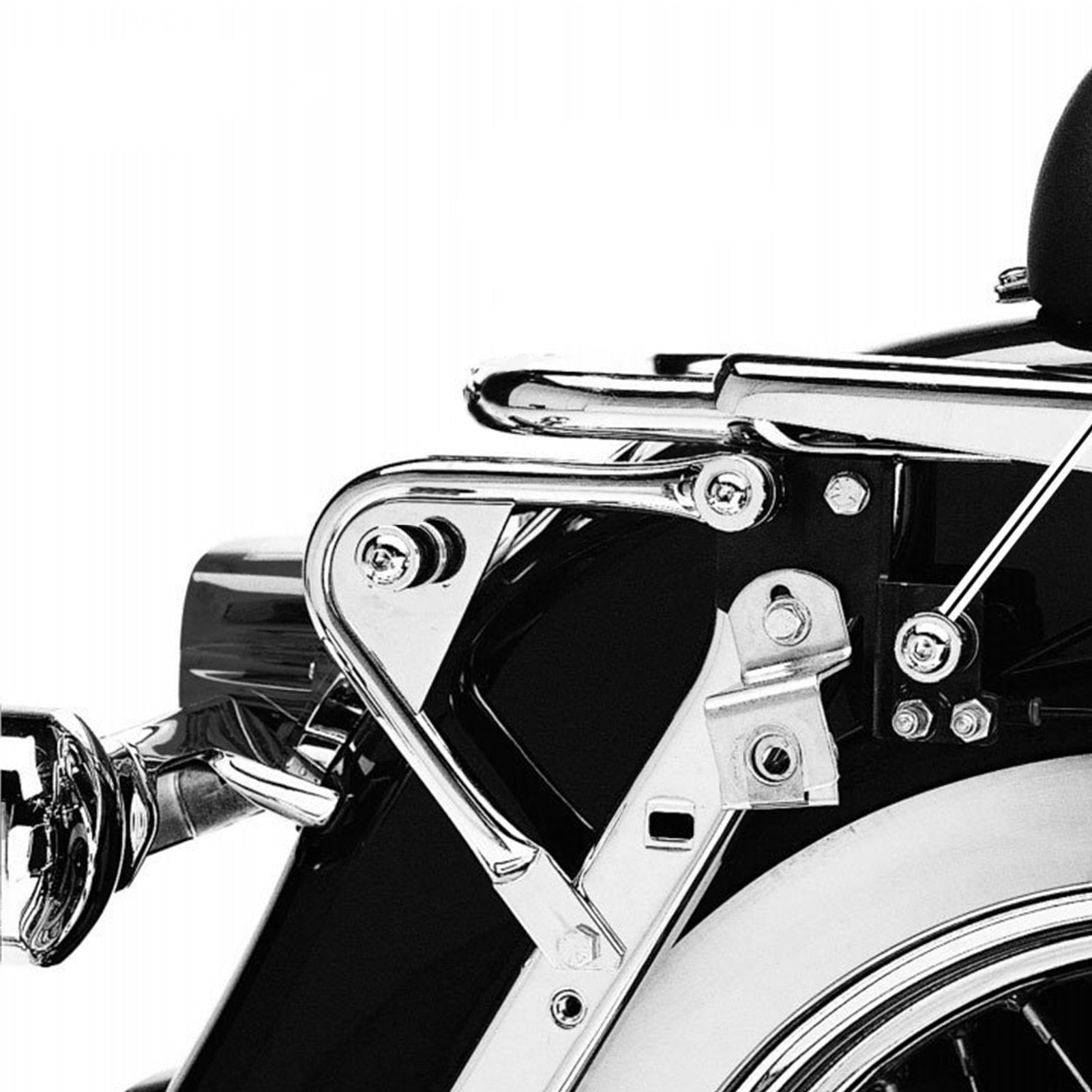 1997 - 2008 Harley Touring Models Detachable Two - Up Luggage Rack Docking Hardware Kit - Mofun - HD020