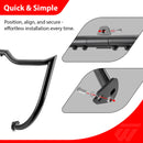 1997 - 2008 Harley Touring Models Gloss Black Flat - Sharp Angle Front Highway Engine Guard Crash Bar - Mofun - 90201058