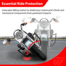 1997 - 2008 Harley Touring Models Gloss Black Flat - Sharp Angle Front Highway Engine Guard Crash Bar - Mofun - 90201058