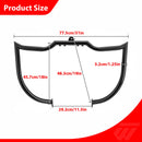 1997 - 2008 Harley Touring Models Gloss Black Flat - Sharp Angle Front Highway Engine Guard Crash Bar - Mofun - 90201058