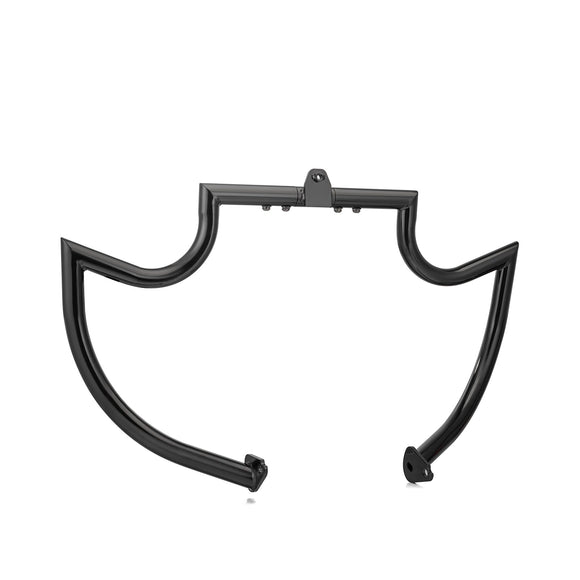 1997 - 2008 Harley Touring Models Gloss Black Mustache - sharp Front Highway Engine Guard Crash Bar - Mofun - 90201060