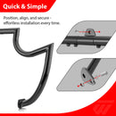 1997 - 2008 Harley Touring Models Gloss Black Mustache - sharp Front Highway Engine Guard Crash Bar - Mofun - 90201060