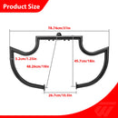 1997 - 2008 Harley Touring Models Gloss Black Mustache - sharp Front Highway Engine Guard Crash Bar - Mofun - 90201060