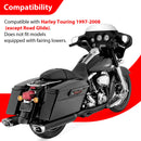 1997 - 2008 Harley Touring Models Gloss Black Mustache - sharp Front Highway Engine Guard Crash Bar - Mofun - 90201060