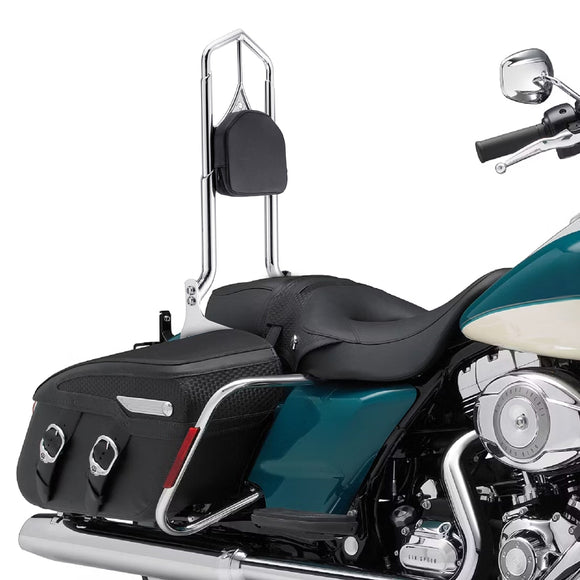 1997 - 2008 Harley Touring Road King Electra Glide Chrome Solid Steel Throne Passenger Sissy Bar Backrest - Mofun - 90302111