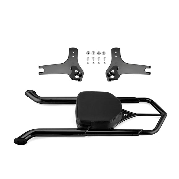 1997 - 2008 Harley Touring Road King Electra Glide Gloss Black Throne Passenger Sissy Bar Backrest - Mofun - 90302112