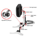 1997 - 2008 Harley Touring Steel & Aluminum Chrome Multi - Purpose Foldable Adjustable Backrest - Mofun - 90302157