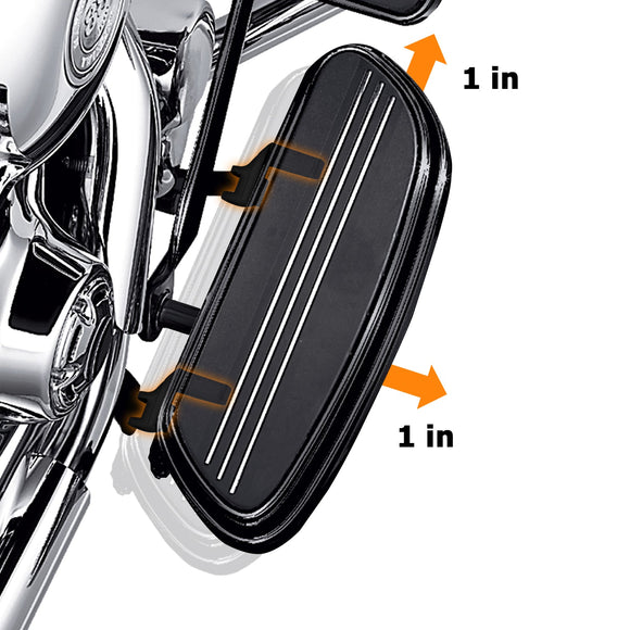 1997 - 2016 Harley Electra Glide Road King Road Glide Steel 1" Driver Floorboard Relocation Brackets - Mofun - 90420018