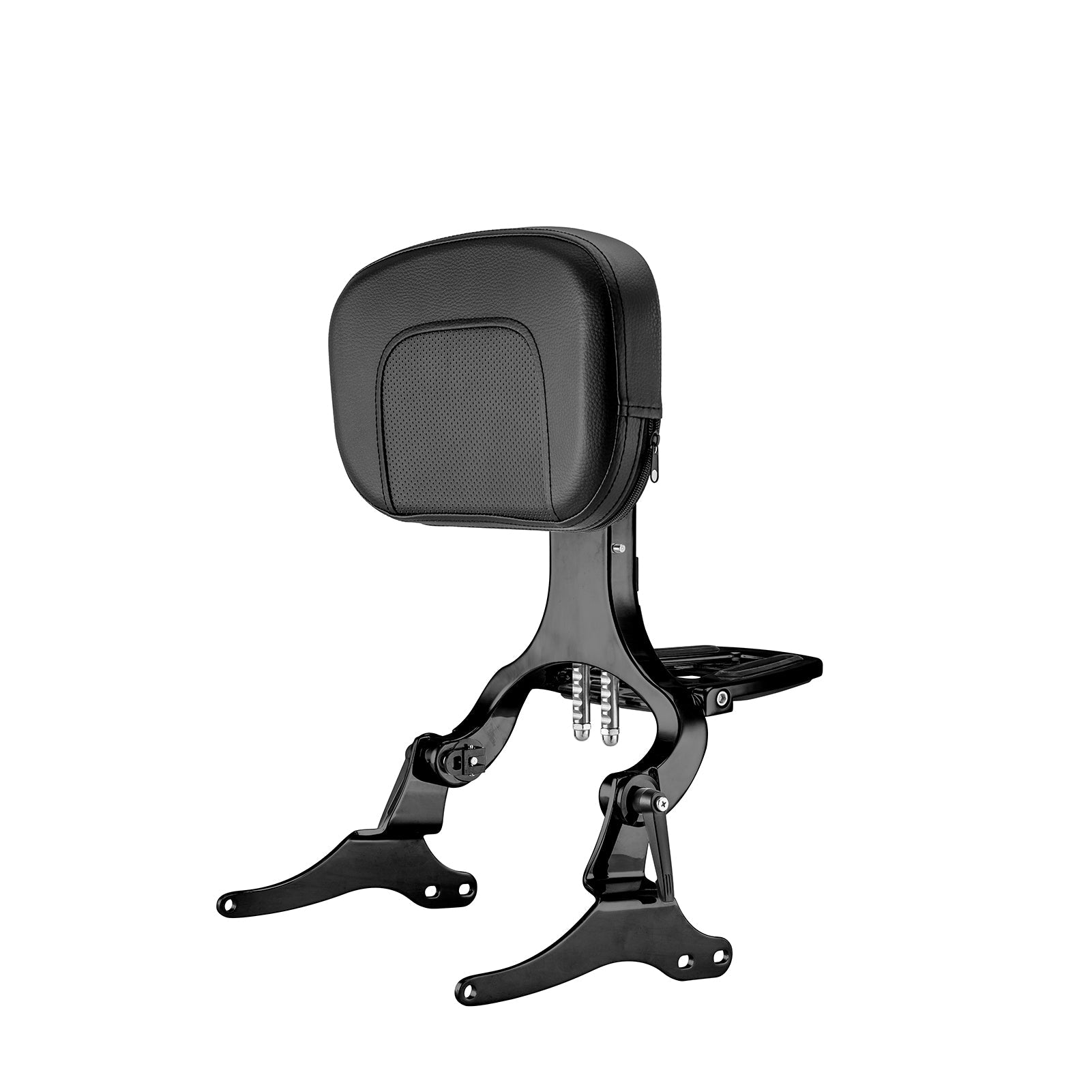 1998 - 2008 Harley Touring Road King Street Glide Gloss Black Multi - Purpose Adjustable Backrest - Mofun - 90302158