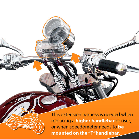 1999 – 2006 Harley Sportster 1200 883 Plug&Play 15" Speedometer Instrument Extension Harness - Mofun - 90107042