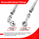 1999 - 2006 Harley Touring Road King/Road Glide Non - ABS Extended Handlebar Throttle and Idle Cable&Clutch Cable&Front Brake Line (for 10" - 12" Handlebar) - Mofun - 90109256