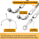 1999 - 2007 Harley Touring Non - ABS Modles Extended Length without ABS Hydraulic Front Brake Line Kit (for 12" - 14" Handlebar) - Mofun - 90110022