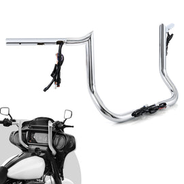 For 2023.5-2026 Harley Street Glide Models 12" Bagger Ape Bar-Sharp Zero Wire Pulling Pre-wired Handlebar