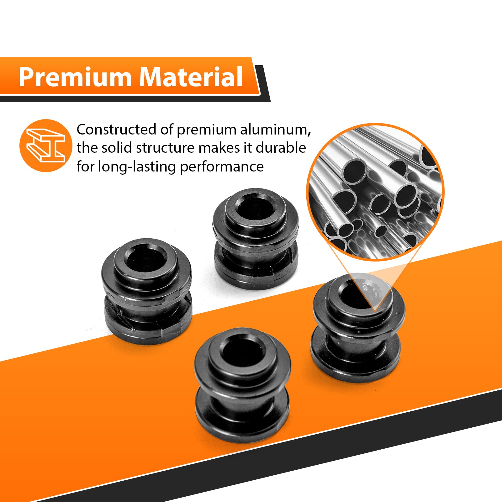 Black Aluminum HoldFast Docking Hardware Kit for 2018+ Harley Softail Fat Boy/Street Bob/Low Rider - Mofun - 90303029