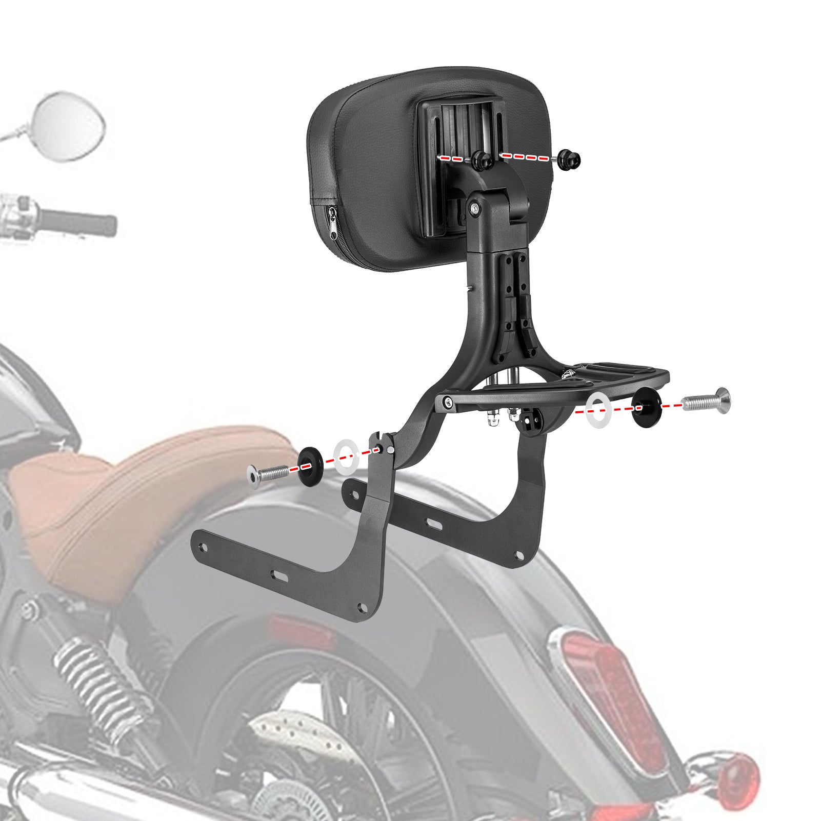 Indian Scout Sixty ABS Multi Purpose Adjustable Passenger Driver Backrest-3
