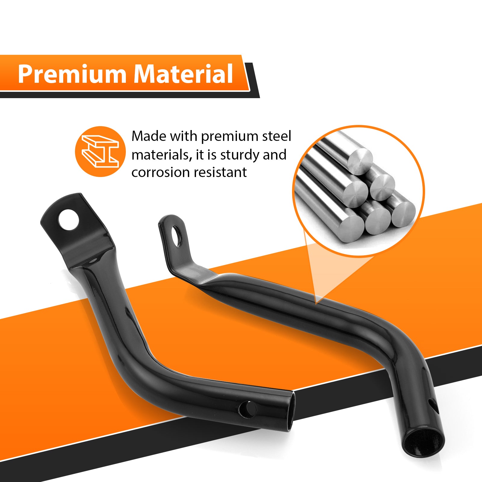 Steel Saddlebag Guards Eliminator Support Bracket Fit for 2014-2024 Harley Davidson Touring Models