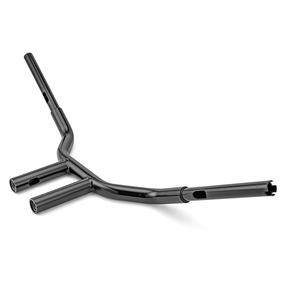 2000 - 2006 Harley Softail Night Train/Heritage Classic Gloss Black 10" T Bar Handlebar with Non - ABS Cable Kit - Mofun - 90101062+90109218