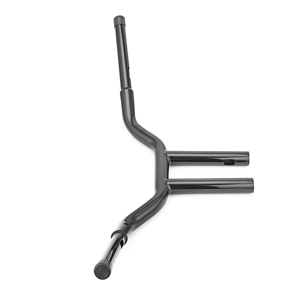 2000 - 2006 Harley Softail Night Train/Heritage Classic Gloss Black 12" T Bar Handlebar with Non - ABS Cable Kit - Mofun - 90101064+90109218