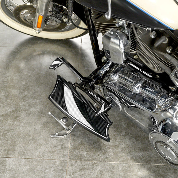 2000 - 2017 Harley Softail FL Models Motorcycle Brake Shifter Levers Diamond Armor Floorboards Kit - Mofun - 90409006