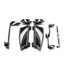 2000 - 2017 Harley Softail FL Models Motorcycle Brake Shifter Levers Diamond Armor Floorboards Kit - Mofun - 90409006