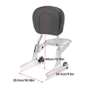 2000 - 2017 Harley Softail Standard Height 15.75" Chrome Passenger Backrest Sissy Bar - Mofun - 90302037