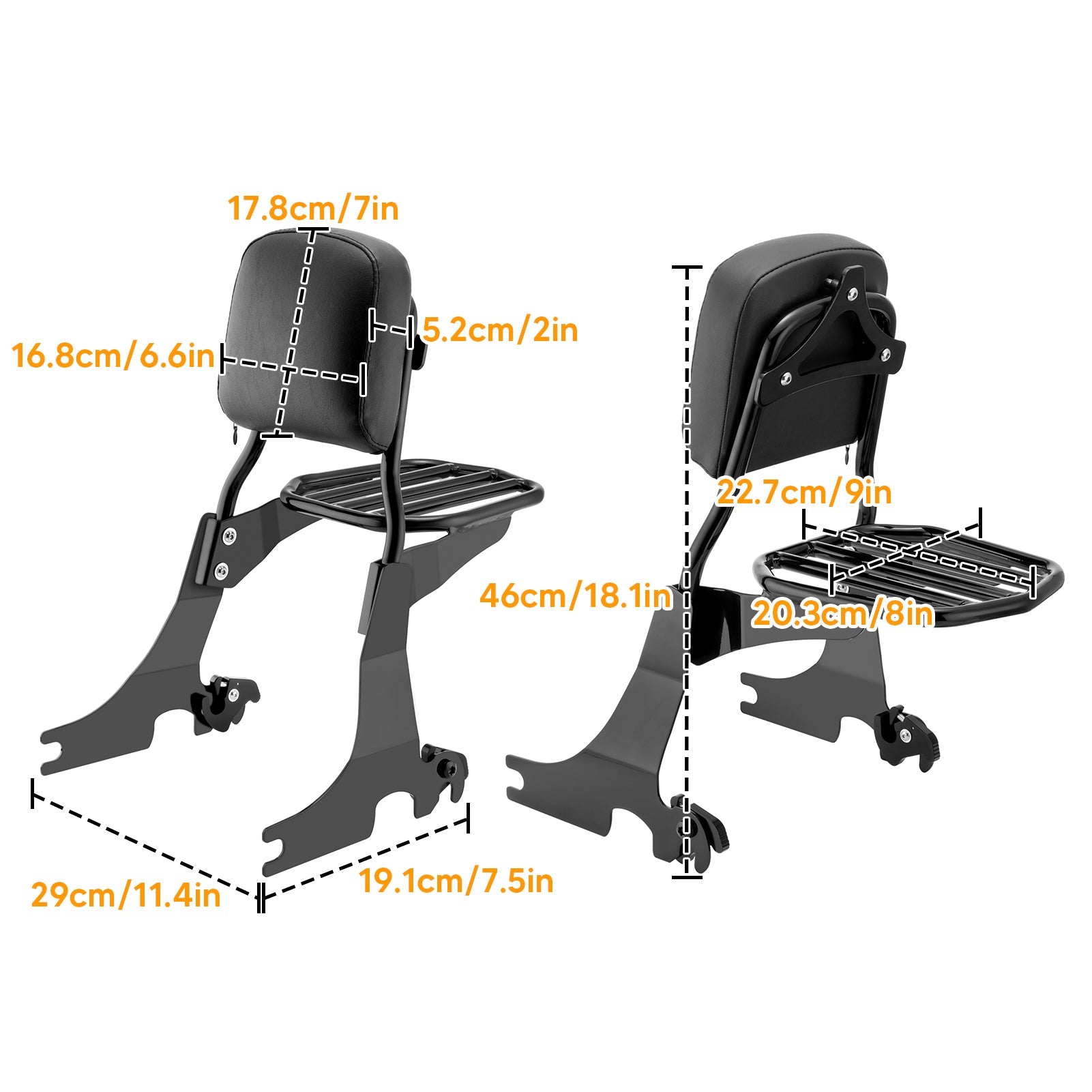 2004 - 2022 Harley Davidson Sportster XL 883 1200 Forty Eight Sissy Bar Passenger Detachable Backrest - Mofun - 90302068
