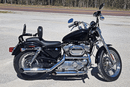 2004 - 2022 Harley Sportster XL 883 1200 Gloss Black Foldable Multi - Purpose Adjustable Backrest Sissy Bar - Mofun - 90302169