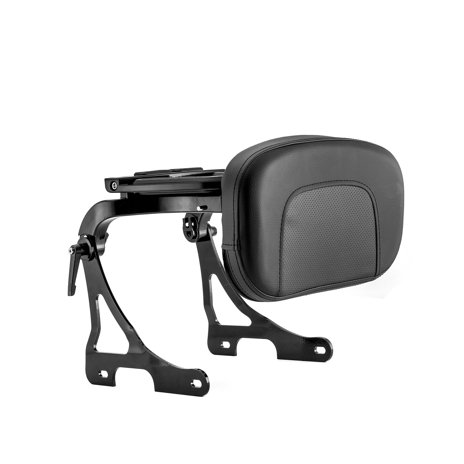 2004 - 2022 Harley Sportster XL 883 1200 Gloss Black Foldable Multi - Purpose Adjustable Backrest Sissy Bar - Mofun - 90302169