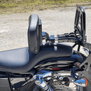 2004 - 2022 Harley Sportster XL 883 1200 Gloss Black Foldable Multi - Purpose Adjustable Backrest Sissy Bar - Mofun - 90302169