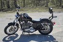 2004 - 2022 Harley Sportster XL 883 1200 Gloss Black Foldable Multi - Purpose Adjustable Backrest Sissy Bar - Mofun - 90302169