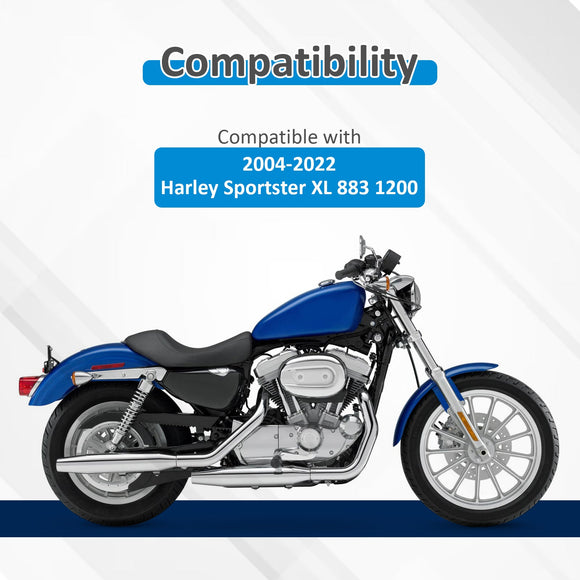 2004 - 2022 Harley Sportster XL 883 1200 Gloss Black Quick Release 26" Passenger Backrest Sissy Bar - Mofun - 90302135