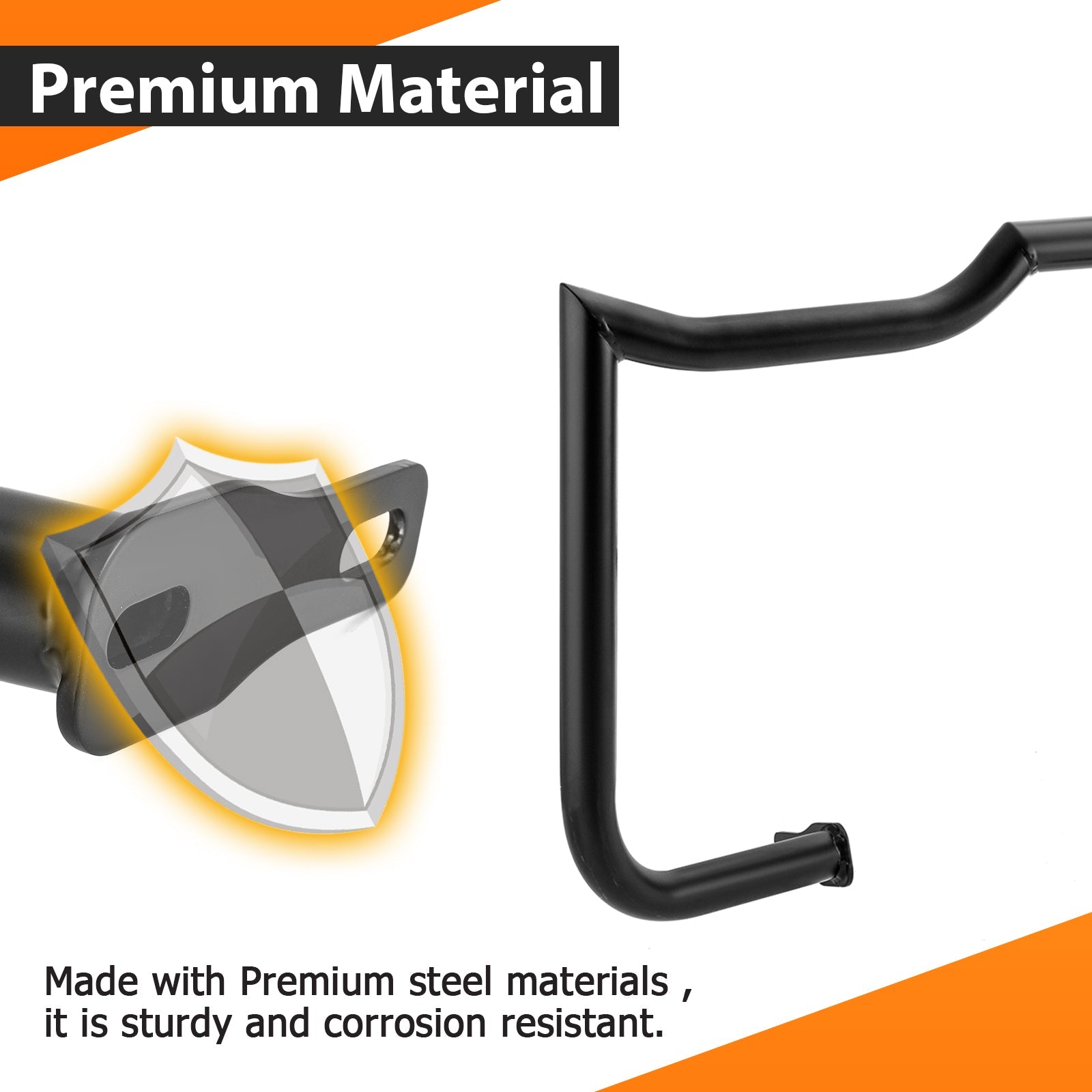 2004 - 2025 Honda VT750 Shadow AERO/Phantom/Spirit C2 Flat - Sharp Angle Front Engine Guard Crash Bar - Mofun - 90201107