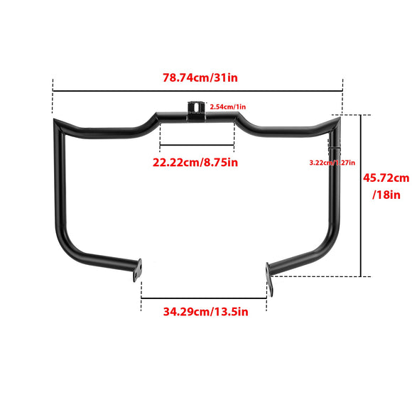 2004 - 2025 Honda VT750 Shadow AERO/Phantom/Spirit C2 Flat - Sharp Angle Front Engine Guard Crash Bar - Mofun - 90201107