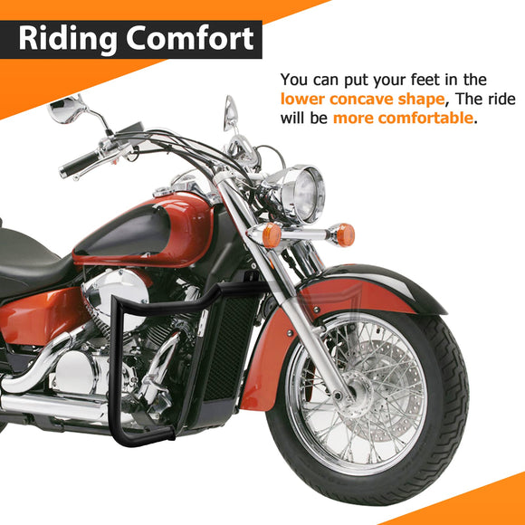 2004 - 2025 Honda VT750 Shadow AERO/Phantom/Spirit C2 Flat - Sharp Angle Front Engine Guard Crash Bar - Mofun - 90201107