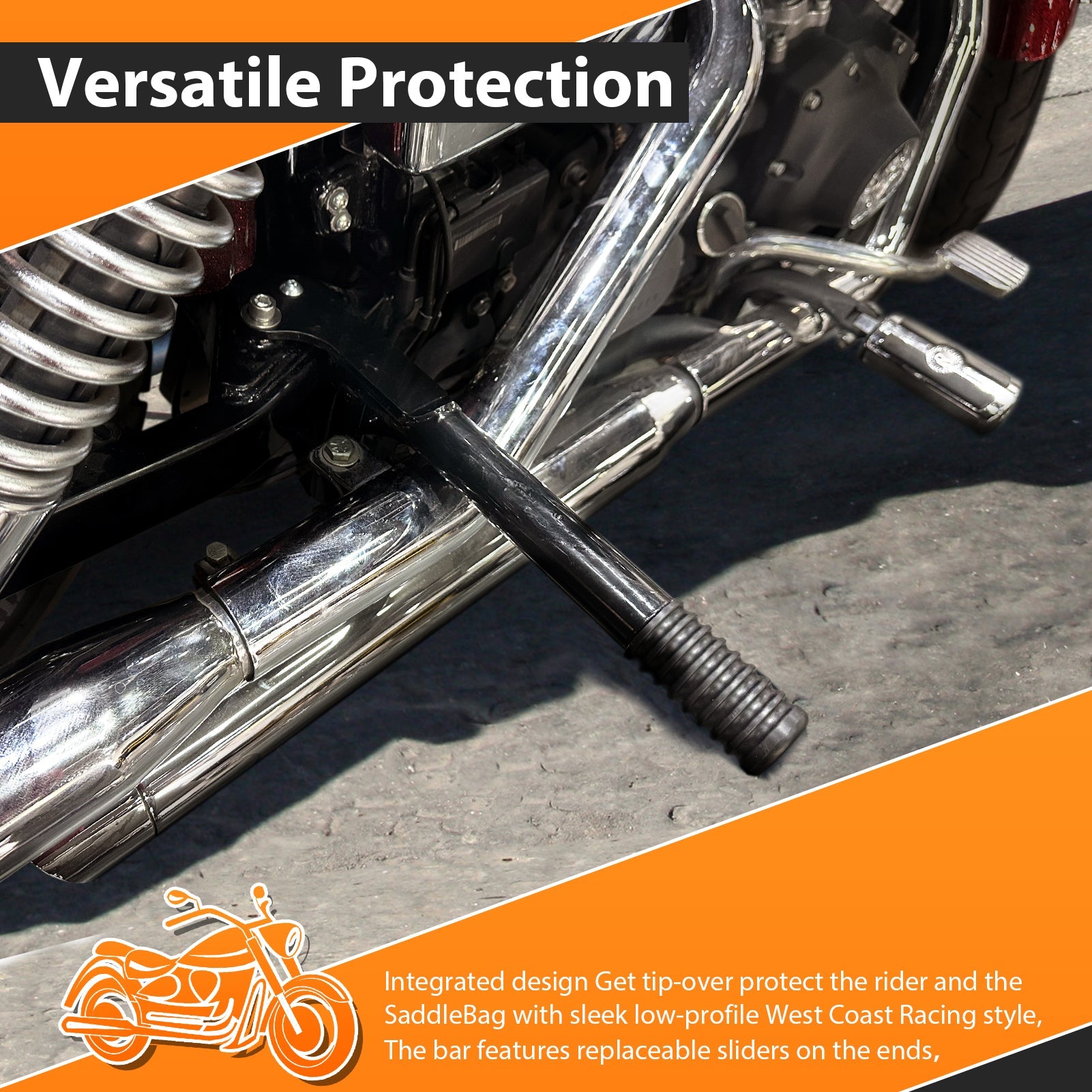 2006-2017 Harley Davidson Dyna Models Gloss Black Rear SaddleBag Guard ...