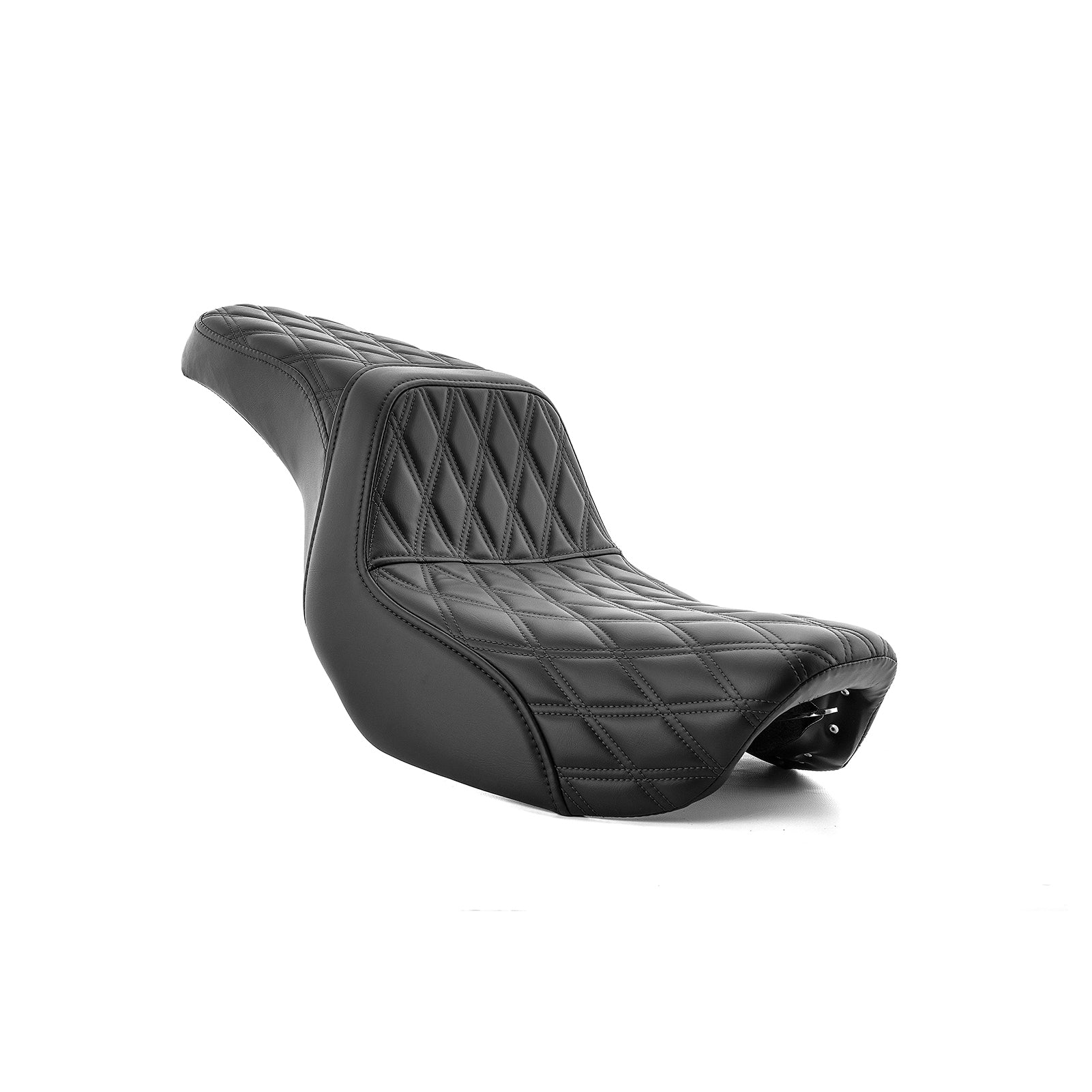 2006 - 2017 Harley Dyna FXD, FXDWG & 2012 - 2016 Dyna FLD Double Stitching One Piece Two - up Driver & Passenger Seat - Mofun - 90304005