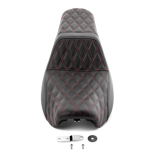 2006 - 2017 Harley Dyna FXD, FXDWG & 2012 - 2016 Dyna FLD Double Stitching One Piece Two - up Driver & Passenger Seat - Mofun - 90304005
