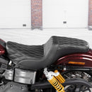 2006 - 2017 Harley Dyna FXD, FXDWG & 2012 - 2016 Dyna FLD Double Stitching One Piece Two - up Driver & Passenger Seat - Mofun - 90304005