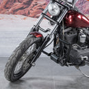 2006 - 2017 Harley Dyna Low Rider/Street Bob/Wide Glide Black Highway Bar Front Engine Guard Crash Bar, Flat - Sharp Angle - Mofun - 90201066
