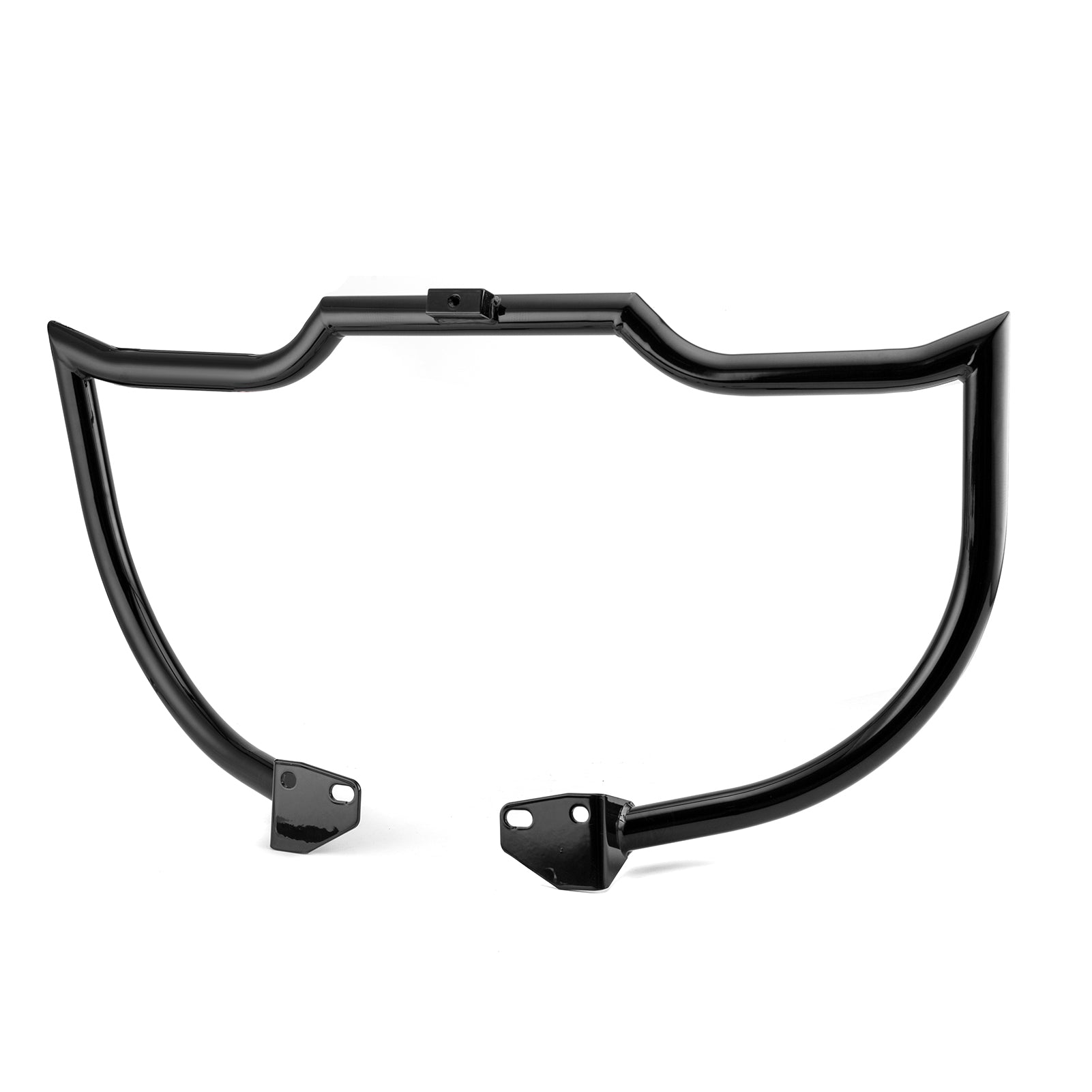 2006 - 2017 Harley Dyna Low Rider/Street Bob/Wide Glide Black Highway Bar Front Engine Guard Crash Bar, Flat - Sharp Angle - Mofun - 90201066