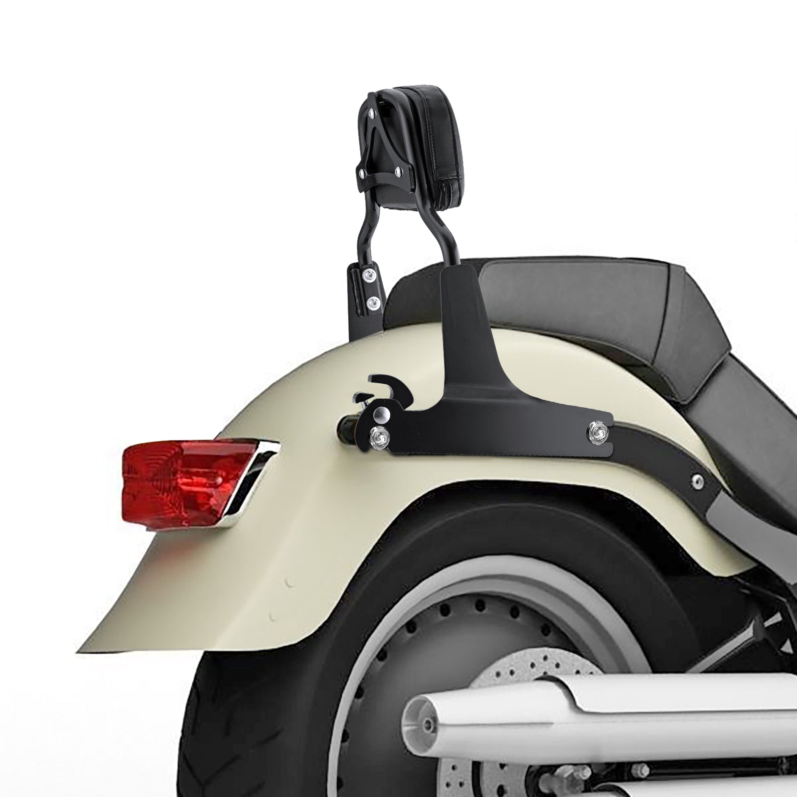 2006 - 2017 Softail Standard FXST w/ 200mm Fender Detachable Passenger Backrest Sissy Bar - Mofun - 90302045