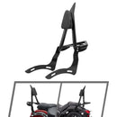 2006 - 2025 Kawasaki Vulcan 900 Gloss Black 27.6" Height Sharp Angle Passenger Backrest Sissy Bar with Luggage Rack - Mofun - 90302185