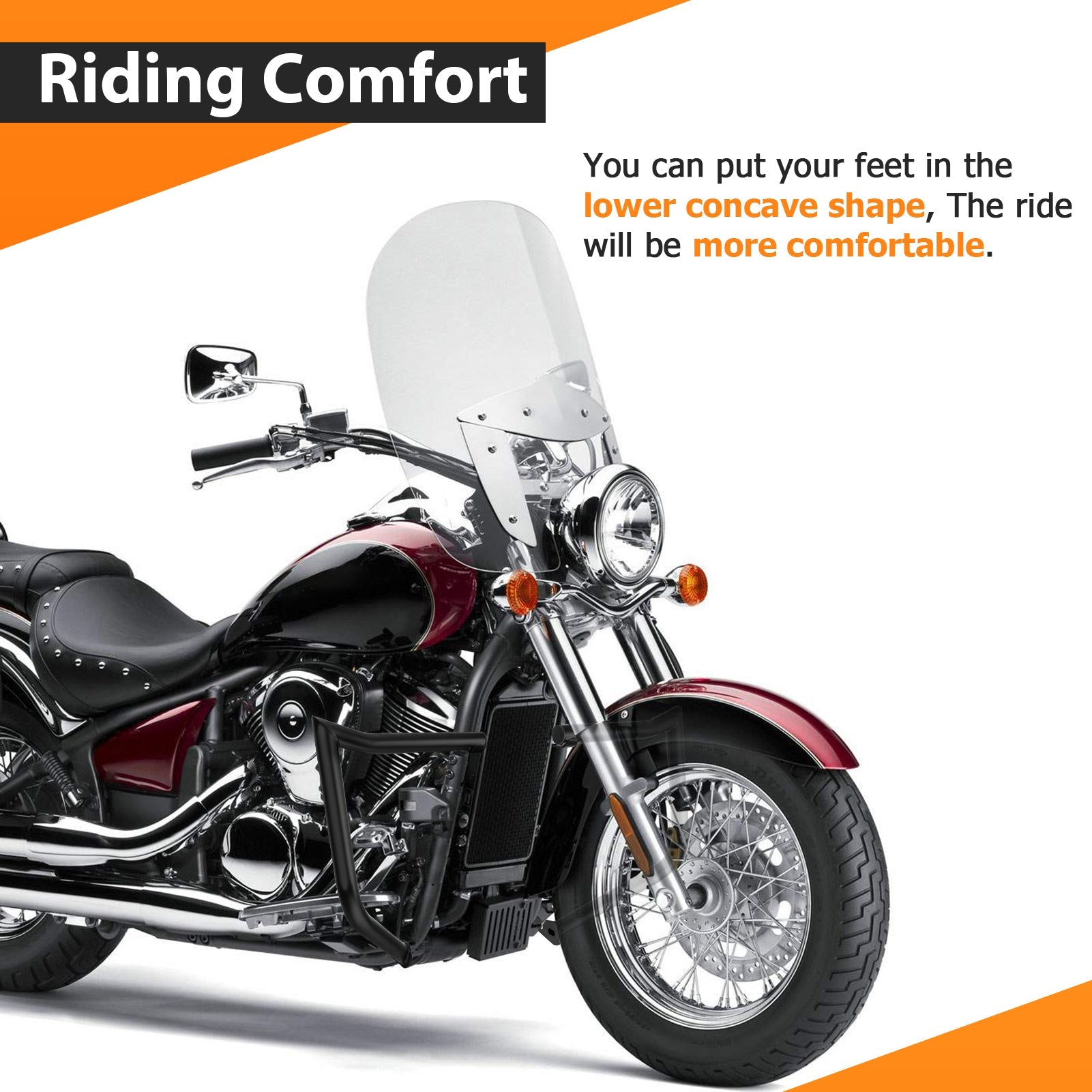 2006 - 2025 Kawasaki Vulcan VN900 Classic/LT Sharp Angle Front Highway Engine Guard Crash Bar - Mofun - 90201109