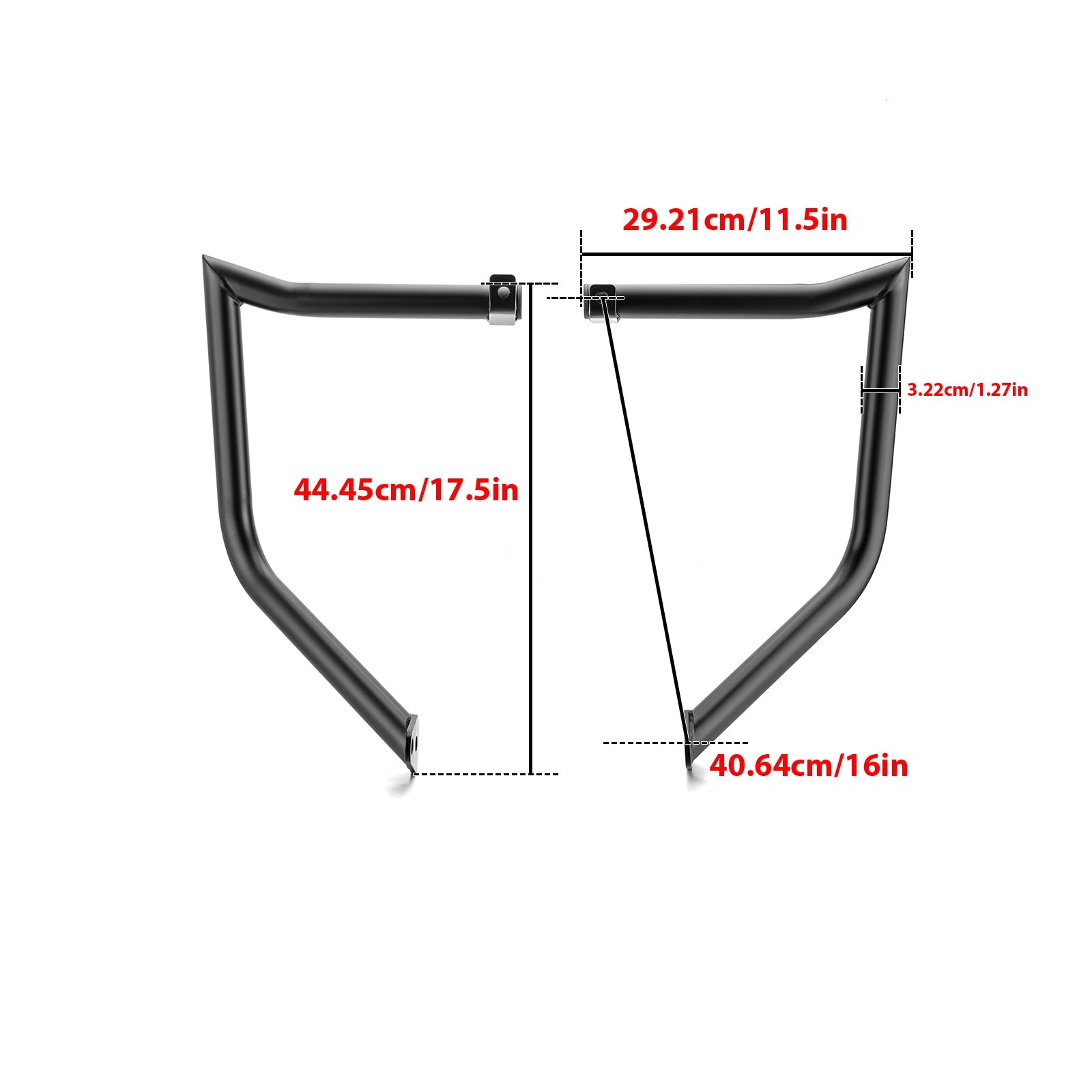 2006 - 2025 Kawasaki Vulcan VN900 Classic/LT Sharp Angle Front Highway Engine Guard Crash Bar - Mofun - 90201109