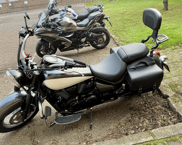 2006 - 2026 Kawasaki Vulcan 900 Matte Black Multi - Function Adjustable Foldable Backrest - Mofun - 90302166