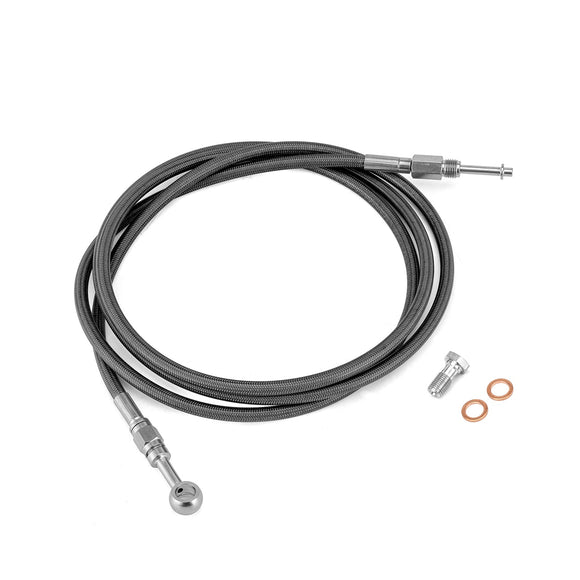 2007 - 2012 Harley CVO Touring 82 1/2" Black Extended Length Stainless Steel Hydraulic Clutch Cable for 16 - 18" Handlebar - Mofun - 90112123