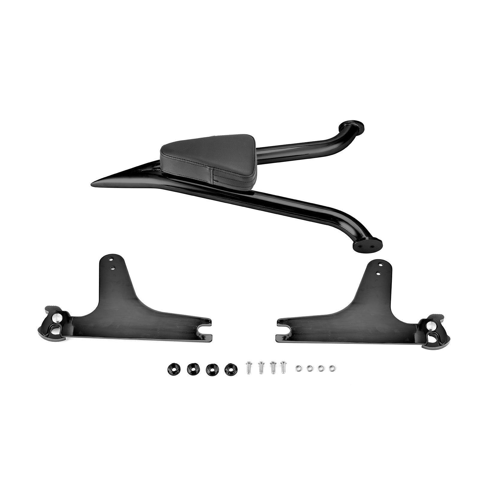 2007 - 2017 Harley Fat Boy FLSTF Softail Standard Quick Detachable Black Passenger Backrest Sissy Bar - Mofun - 90302131